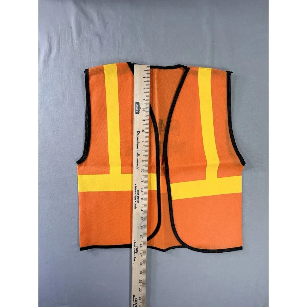 Work Zone Safety Vest Kids Dress Up Pretend Play One Size Halloween Costume